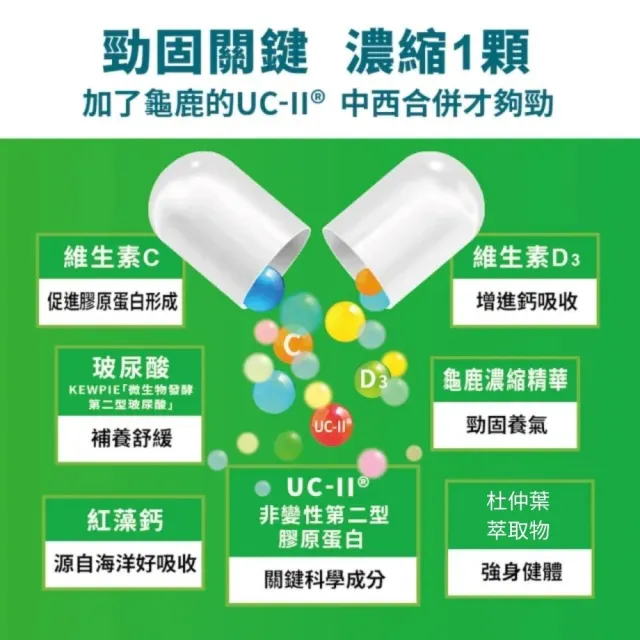 【黑松生技】四國專利｜龜鹿UC-II膠原 30入x1盒(共30入)(非變性第二型膠原蛋白/龜板鹿角/維生素D)