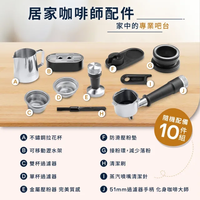 【Delonghi 迪朗奇】官方直營 EC9255MEX2 半自動義式咖啡機 (2026新上市)
