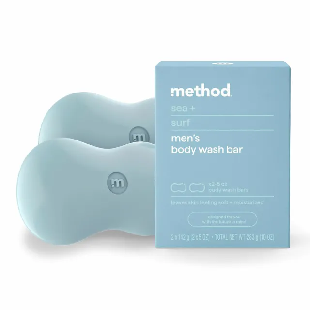 【method 美則】男仕潔膚皂禮盒 142g x4(海洋衝浪+極地冰川)