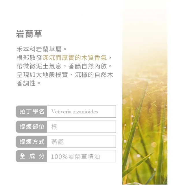 【ANDZEN】安得仁 單方純精油30ml(岩蘭草)