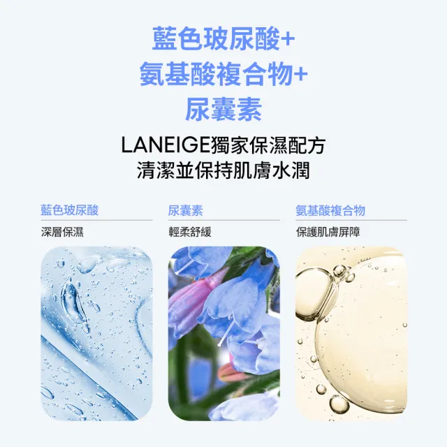 【LANEIGE 蘭芝】官方直營 水酷修護保濕洗卸凝露 250ml(蘭芝 卸妝油 洗面乳 洗卸)