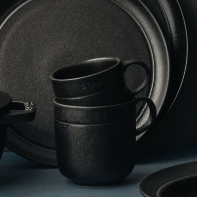 【STAUB】DINING LINE 靜謐黑陶瓷馬克杯300ml(德國雙人牌集團官方直營)