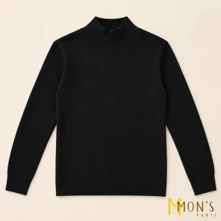 【MON’S】無縫一體小高領領羊毛內搭(直)