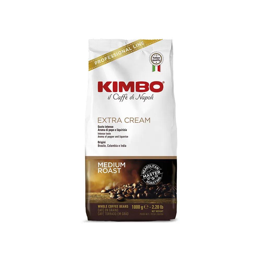 【KIMBO 金寶咖啡】特級咖啡豆 中培  細緻濃厚1包(1kg/包  Extra Cream)