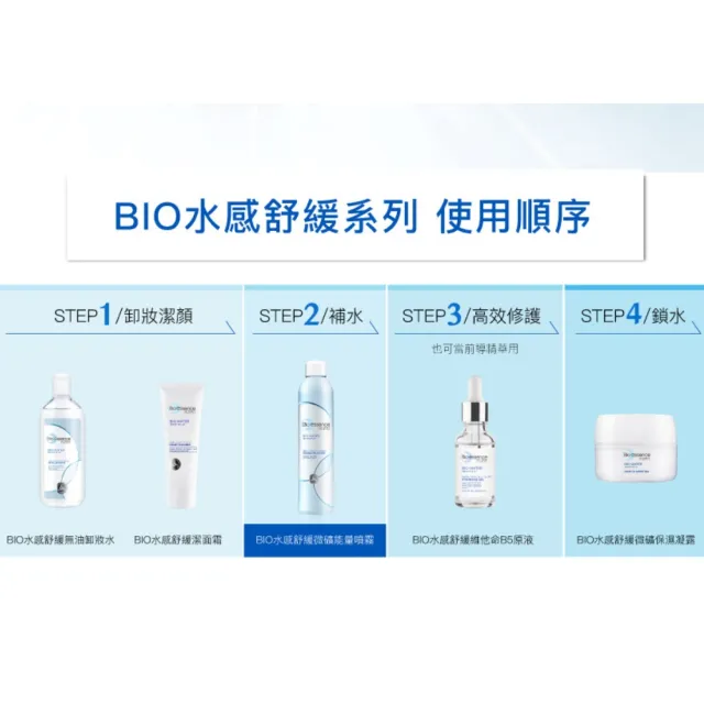 【Bio-essence 碧歐斯】保濕噴霧 BIO水感舒緩能量噴霧300ml(4入組)