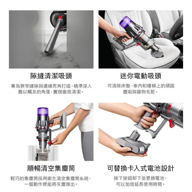 【dyson 戴森】Digital Slim Fluffy SV57 輕量強勁無線吸塵器 (銀灰色)