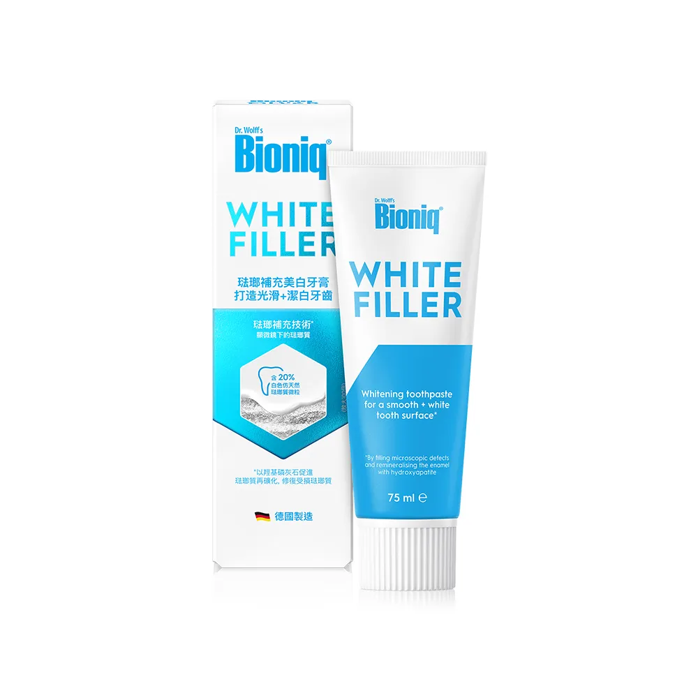 【Bioniq 貝歐尼】琺瑯補充美白牙膏75ml