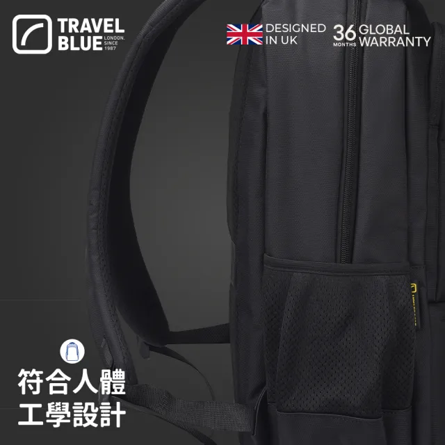 【Travel Blue 藍旅】雙11 菁英款 簡約後背包-黑/海軍藍 筆電包/防水電腦包/雙肩包/大容量背包 