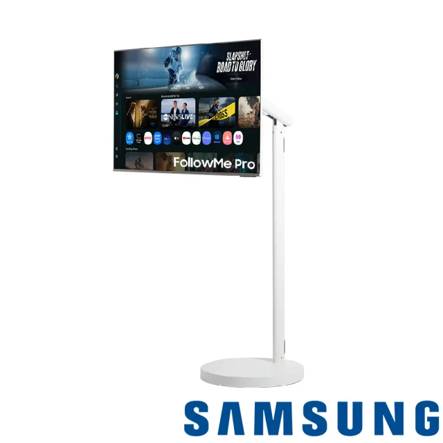 【Samsung 三星】FollowMe PRO移動式4K AI智慧聯網螢幕組-白★S43FM703UC 43型(影音串流/內建喇叭/Type C)