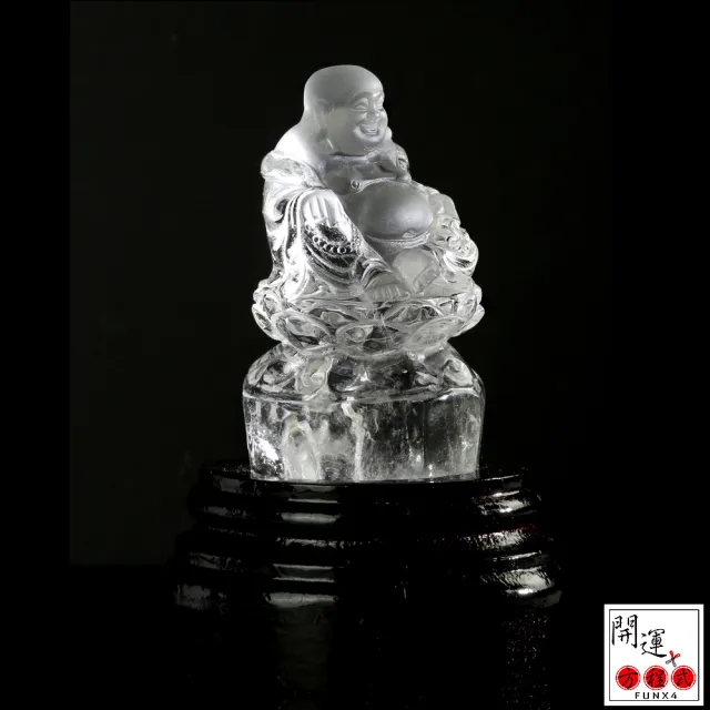 【開運方程式】白水晶彌勒佛1水晶雕件(入厝禮l客廳招財擺件l玄關風水擺設l新居開業送禮)