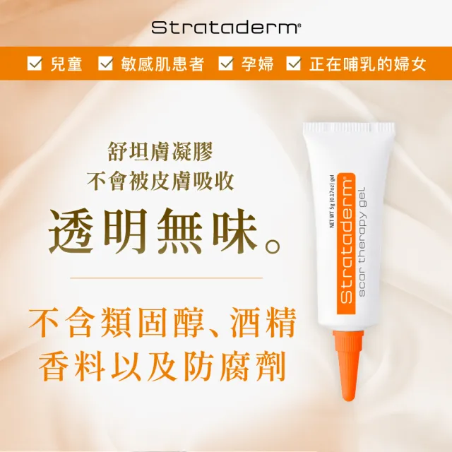 【Stratpharma 施得膚美】舒坦膚凝膠 1條入 10g/條 Strataderm(瑞士原廠進口/除疤凝膠)