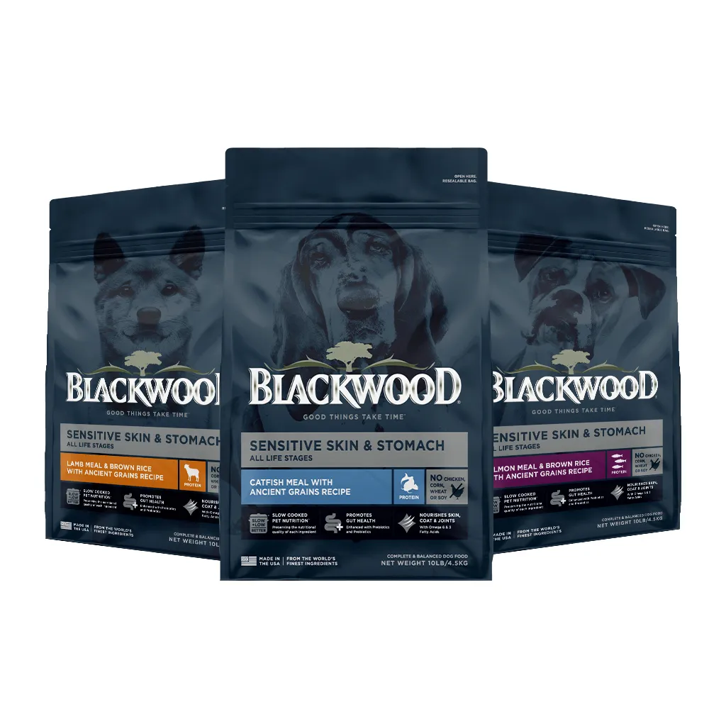 【BLACKWOOD 柏萊富】功能性系列犬用寵糧 24磅/10.9公斤(狗飼料 護膚亮毛 腸胃保健 滋補養生)