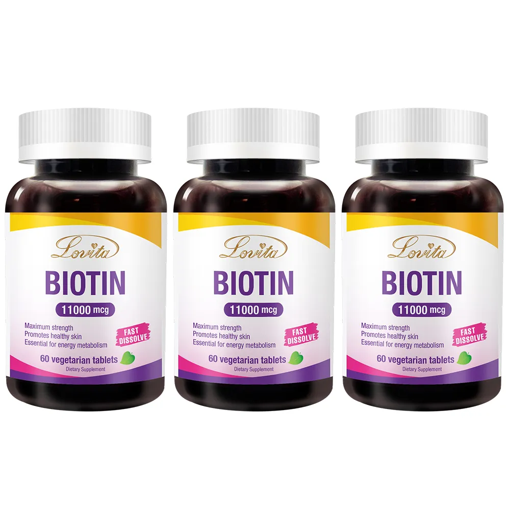 【LOVITA 愛維他】生物素 11000mcg 3入組(共180錠)