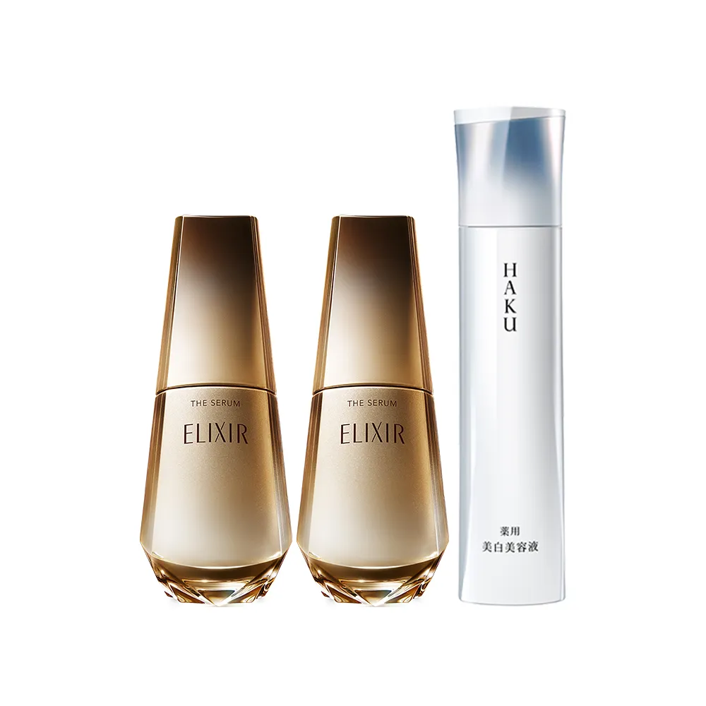 【ELIXIR 怡麗絲爾】光速美白組 (光速精華x2+驅黑淨白露IV)
