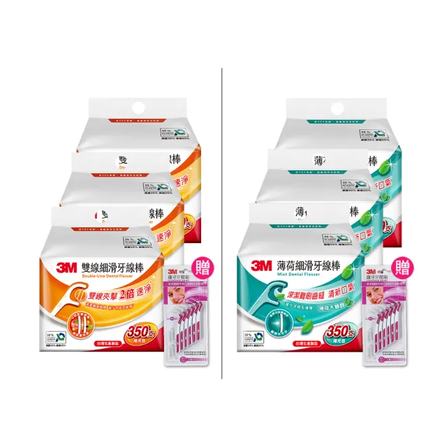 【3M】細滑牙線棒1050支_ECO包裝(雙線1050支 或 薄荷單線1050支 擇一)