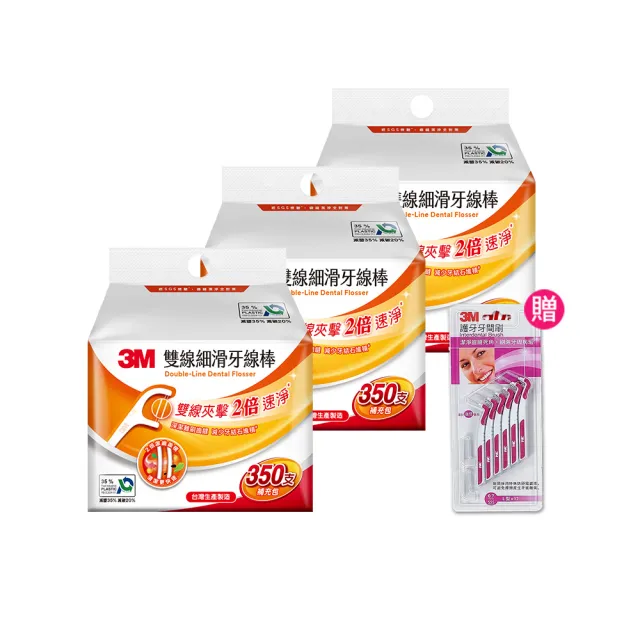 【3M】細滑牙線棒1050支_ECO包裝(雙線1050支 或 薄荷單線1050支 擇一)