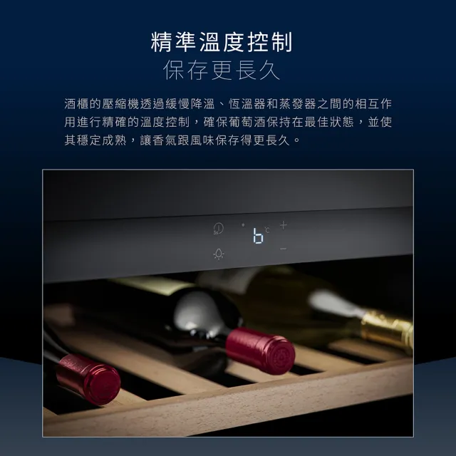 【Electrolux 伊萊克斯】雙11限定 獨立式/嵌入式雙溫紅酒櫃-40瓶(EWD820SCB-X)