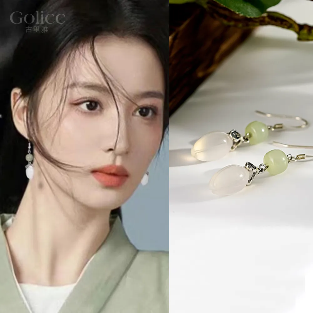 【Gulicc 古莉可】耳環 中式水滴流蘇 典雅墜式(雙11 生日 飾品 耳釘 耳飾 耳墜 禮物)