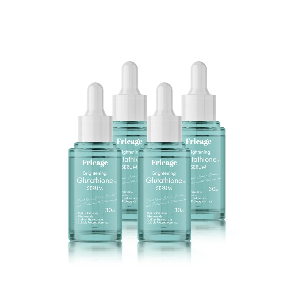 【Frieage 芙亮綺】高濃縮穀胱甘肽精華30mLx4(暗沉護理/緊緻拉提/預防色斑/菸鹼醯胺/麴酸)