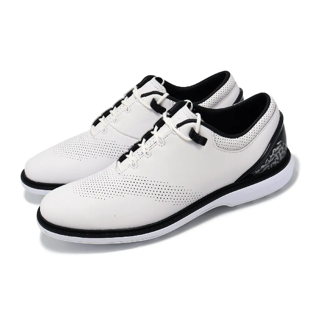 【NIKE GOLF】高爾夫球鞋 Jordan ADG 4 男鞋 女鞋 白 黑 皮革 緩衝 抓地 爆裂紋 喬丹 運動鞋(DM0103-110)