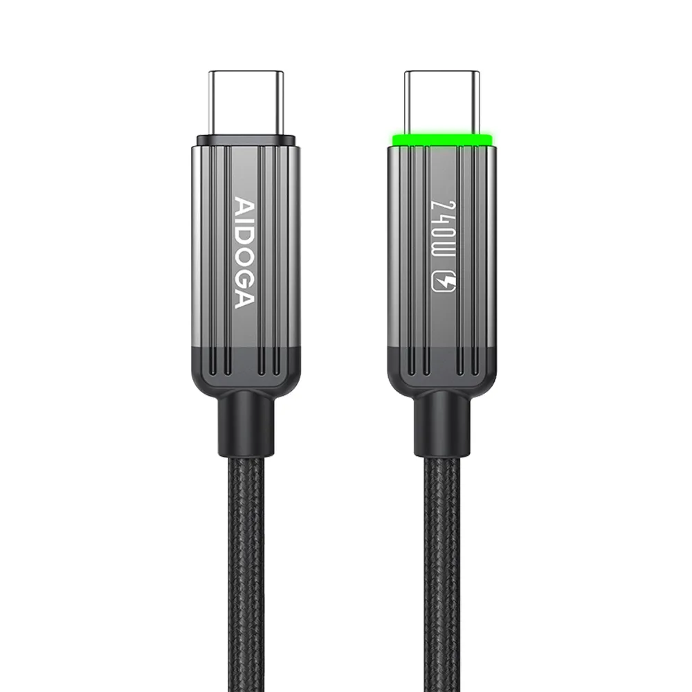 【AIDOGA艾迪伽】LQ DC4012鋼鐵系列USB-C to Type-C PD傳輸快充線1.2M 240W