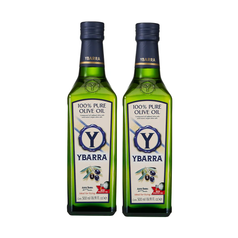 【YBARRA】益百萊 西班牙純橄欖油 Pure Olive Oil(500mlx2瓶/玻璃瓶/雙10限定)