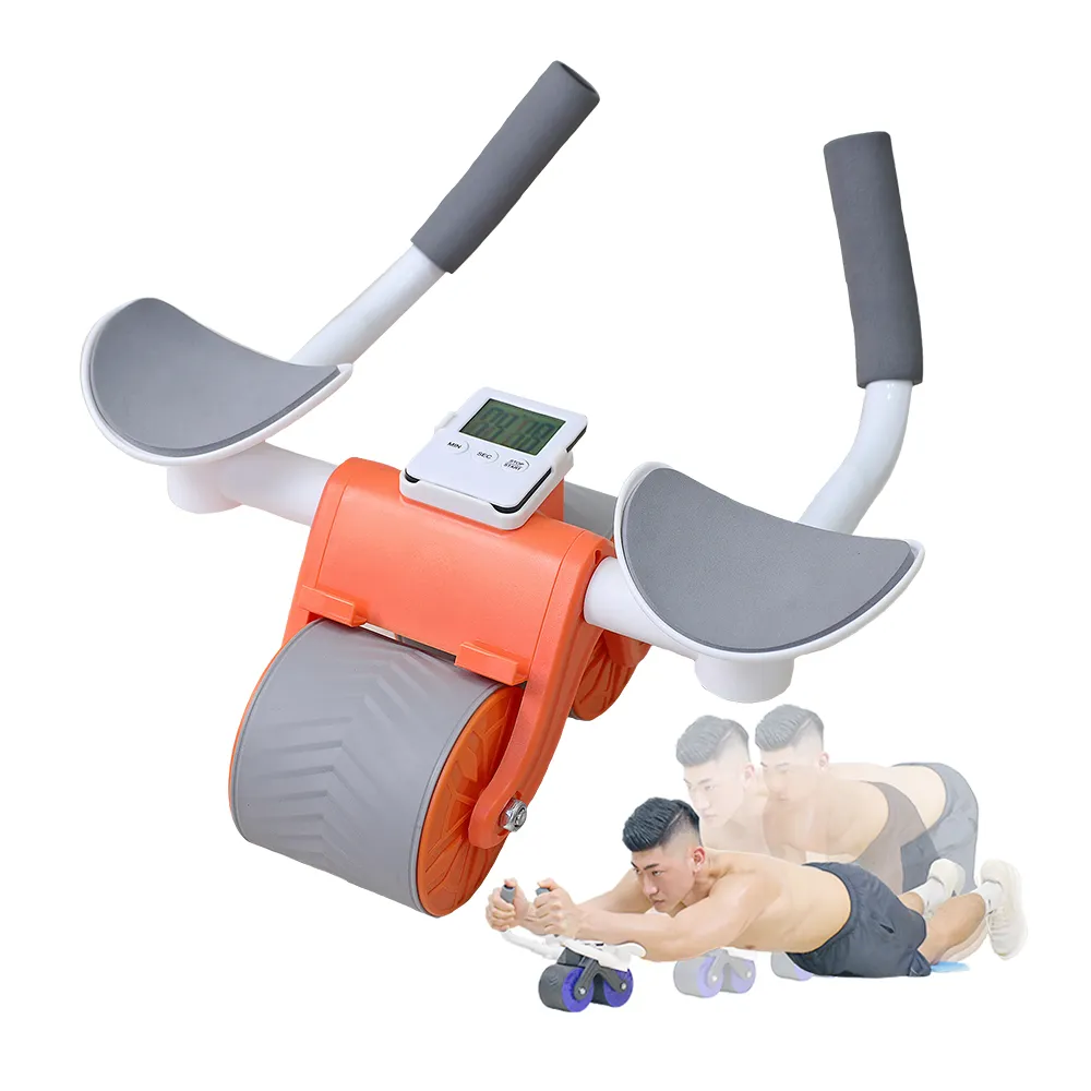 【MRF 健身大師】平板型多功能支撐自回彈健腹輪(三合一健腹輪/健腹輪)