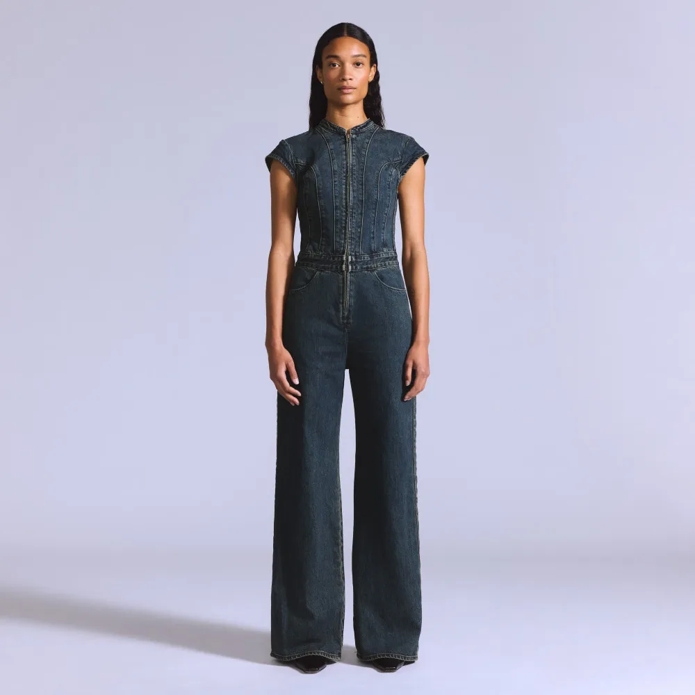 【LEVIS】BLUETAB™ 修身連身丹寧牛仔褲 / 日本面料 女生牛仔褲 熱賣單品 003JW-0000