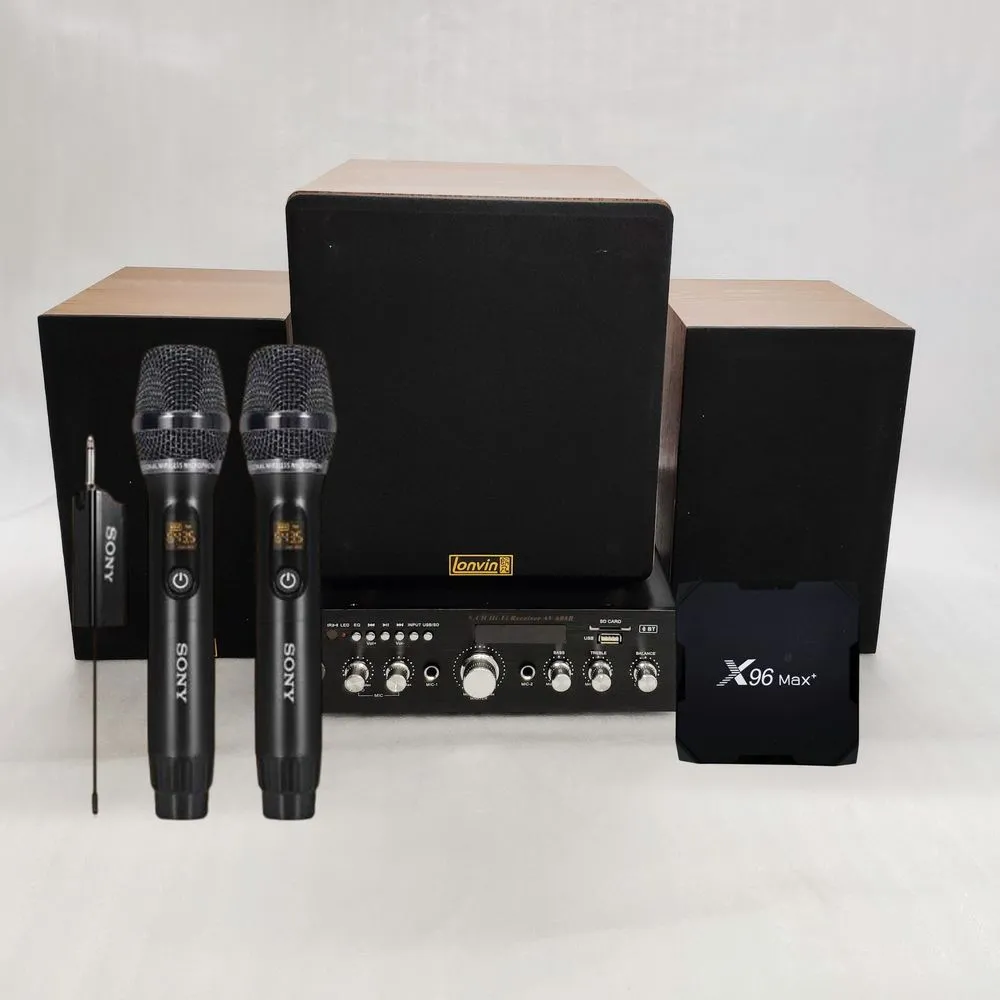 【JDK 歌大師】•大功率100W KTV唱歌機+ 可調Echo麥克風+100W重低音(•100W+100W 贈U2K歌APP)