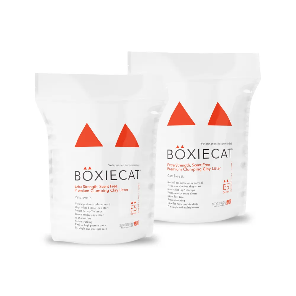 【BOXIECAT 博識貓】強效黏土凝結貓砂16LB*2入組(強效益生菌 加強氣味控制版 貓砂 天然黏土 礦砂)