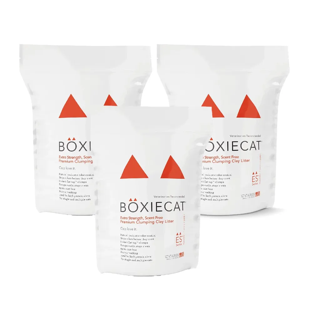 【BOXIECAT 博識貓】強效黏土凝結貓砂16LBX3(強效益生菌 加強氣味控制版 貓砂 天然黏土 礦砂)