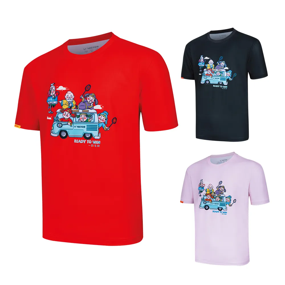 【VICTOR 勝利體育】2025 平步青雲系列 前方好運 T-shirt(T-501CNY C/D/I 黑/熔岩紅/柔情粉)