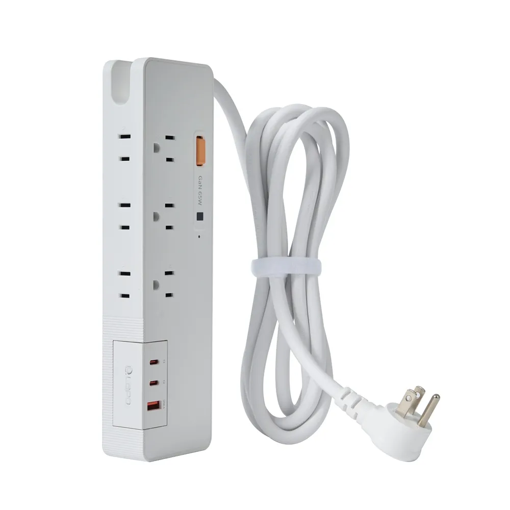 【LaPO】1開6插3USB 氮化鎵GaN 65W快充延長線