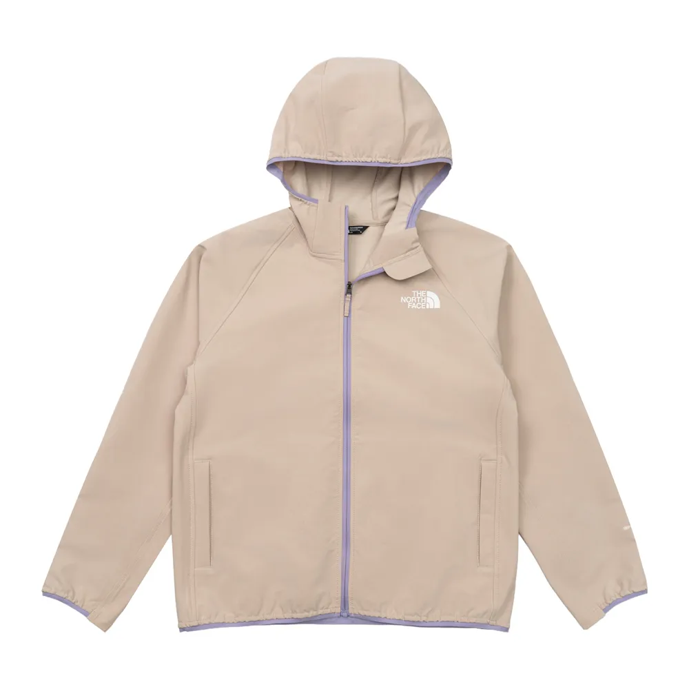 【The North Face】北面兒童棕色DWR防潑水連帽外套|8J7MN7J