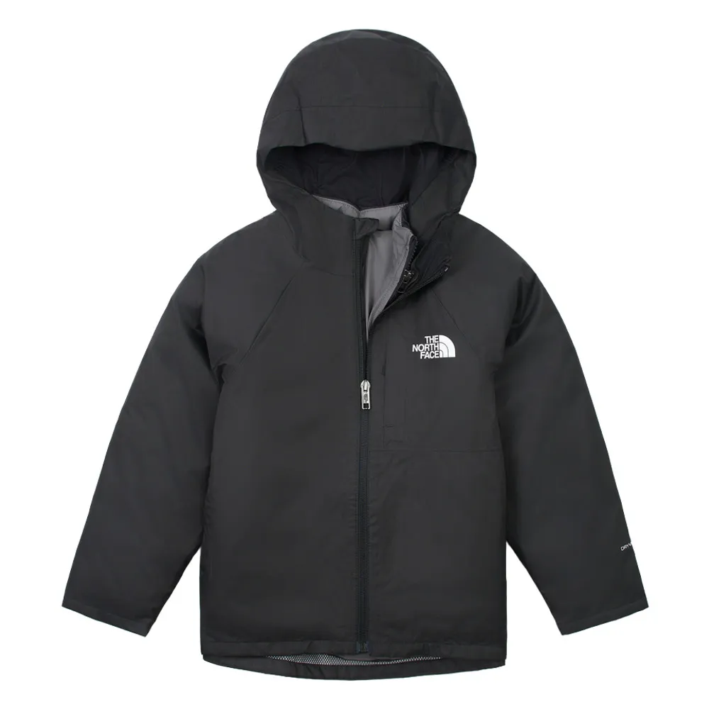 【The North Face 官方旗艦】北面兒童黑色DRYVENT防水連帽三合一外套|8CUSJK3