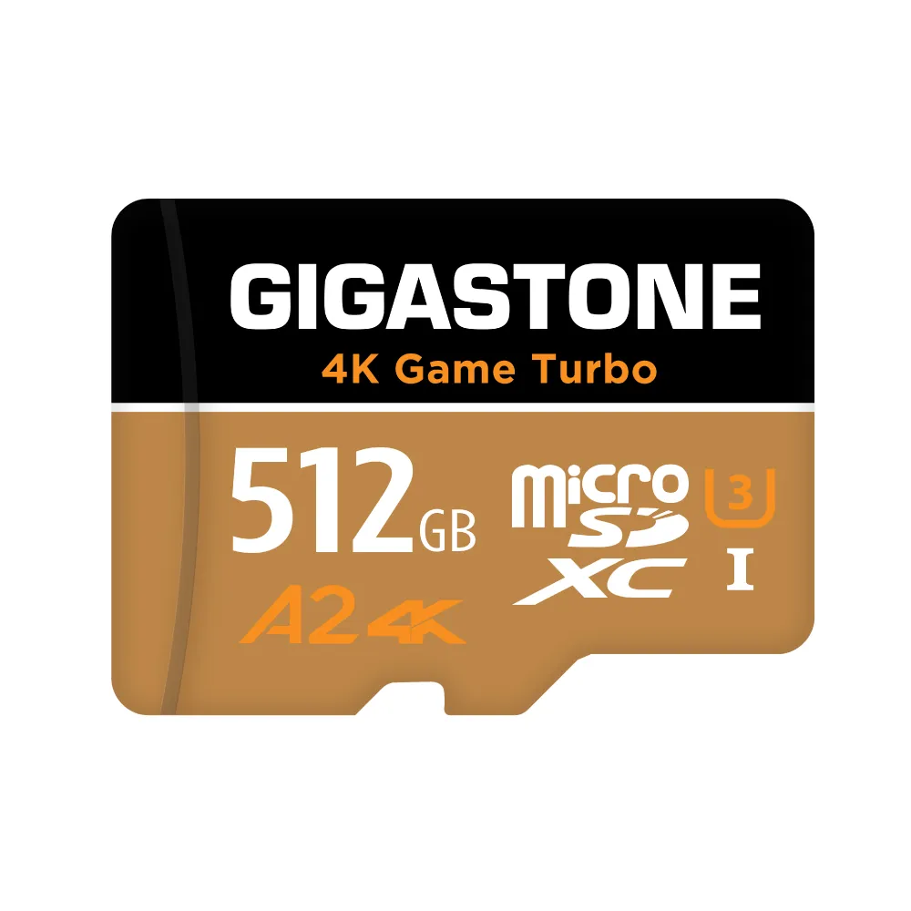 【Gigastone 立達國際】4K高速遊戲 攝影 監視器記憶卡 A2U3 512GB Game Turbo(台灣製/資料救援/microSD)