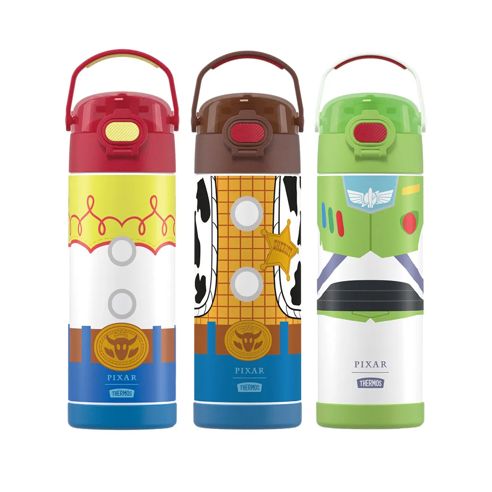 【THERMOS 膳魔師】玩具總動員不鏽鋼真空彈蓋直飲保冷瓶兒童水壺470ml(F4215TS)