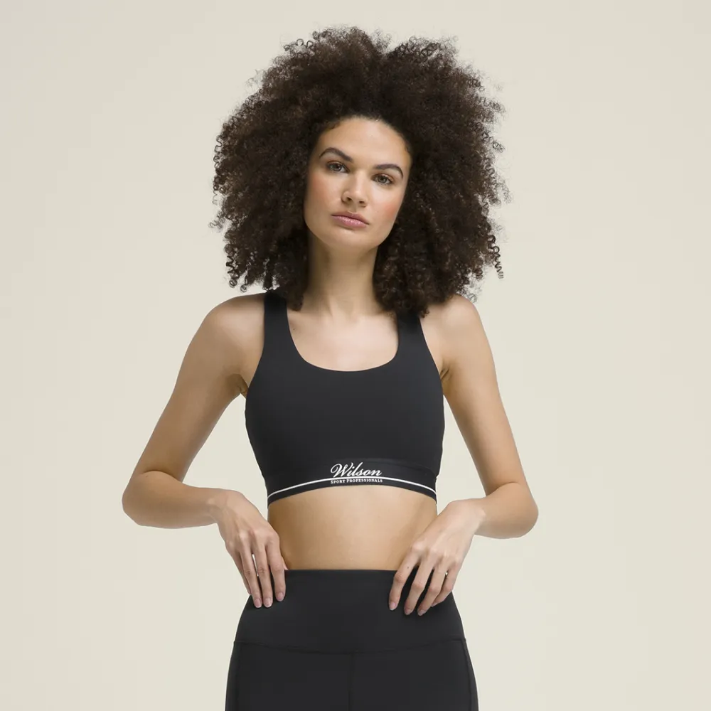 【WILSON】Doubles Racerback Bra 女款 服飾 運動內衣 黑色 WW00386411BKA