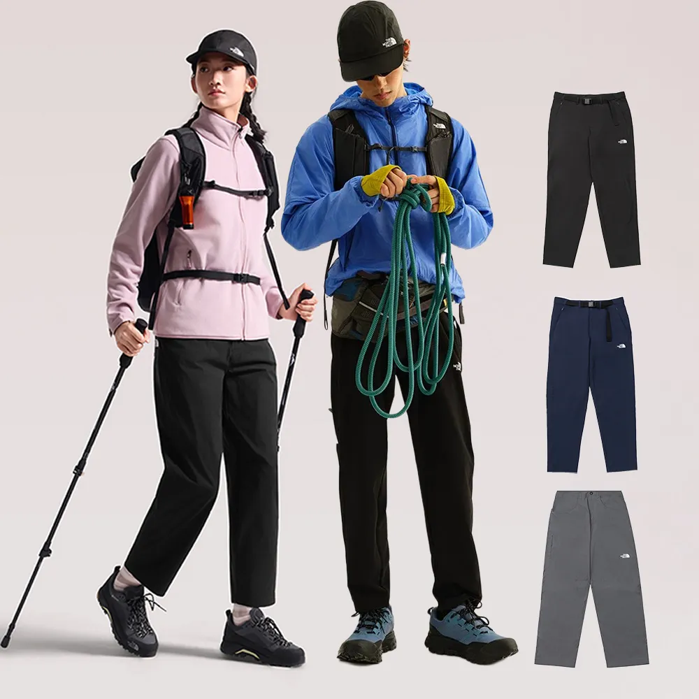 【The North Face】男女款DWR防潑水戶外徒步機能休閒長褲(多款任選)