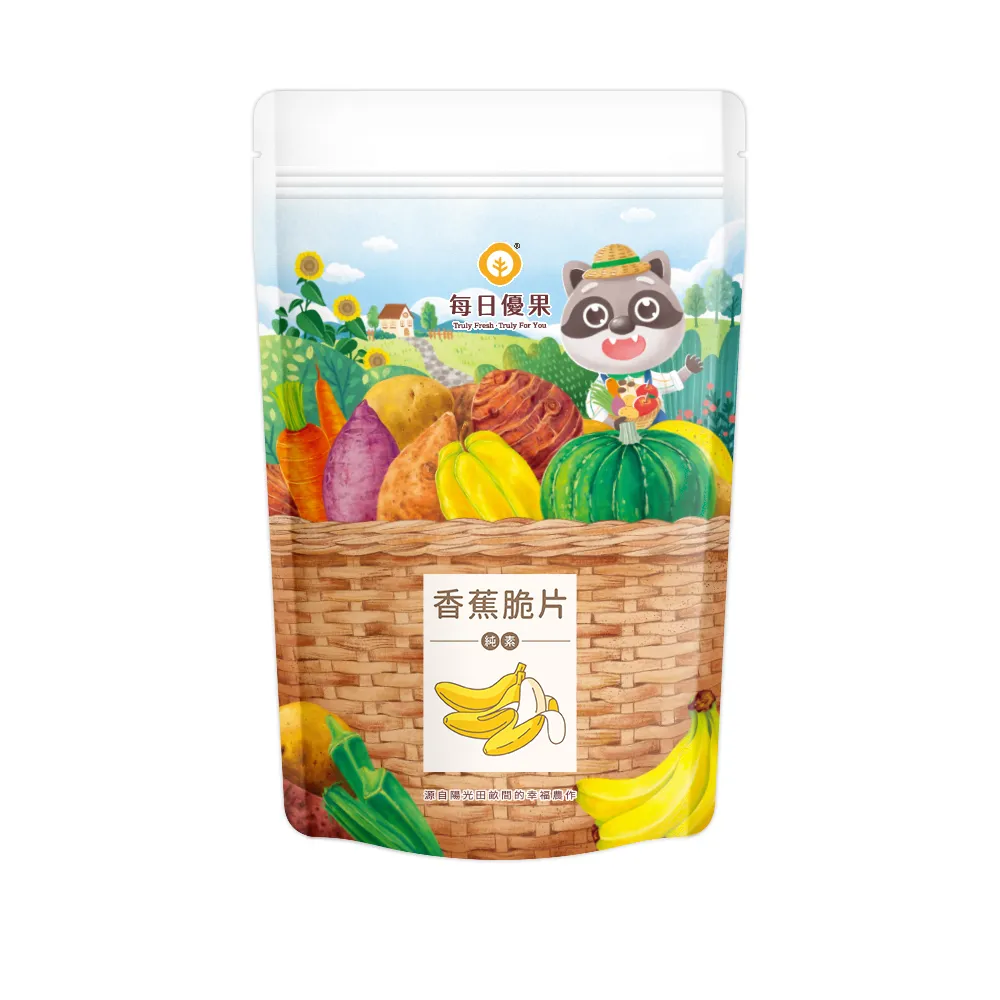 【每日優果】香蕉脆片160G(水果脆片)