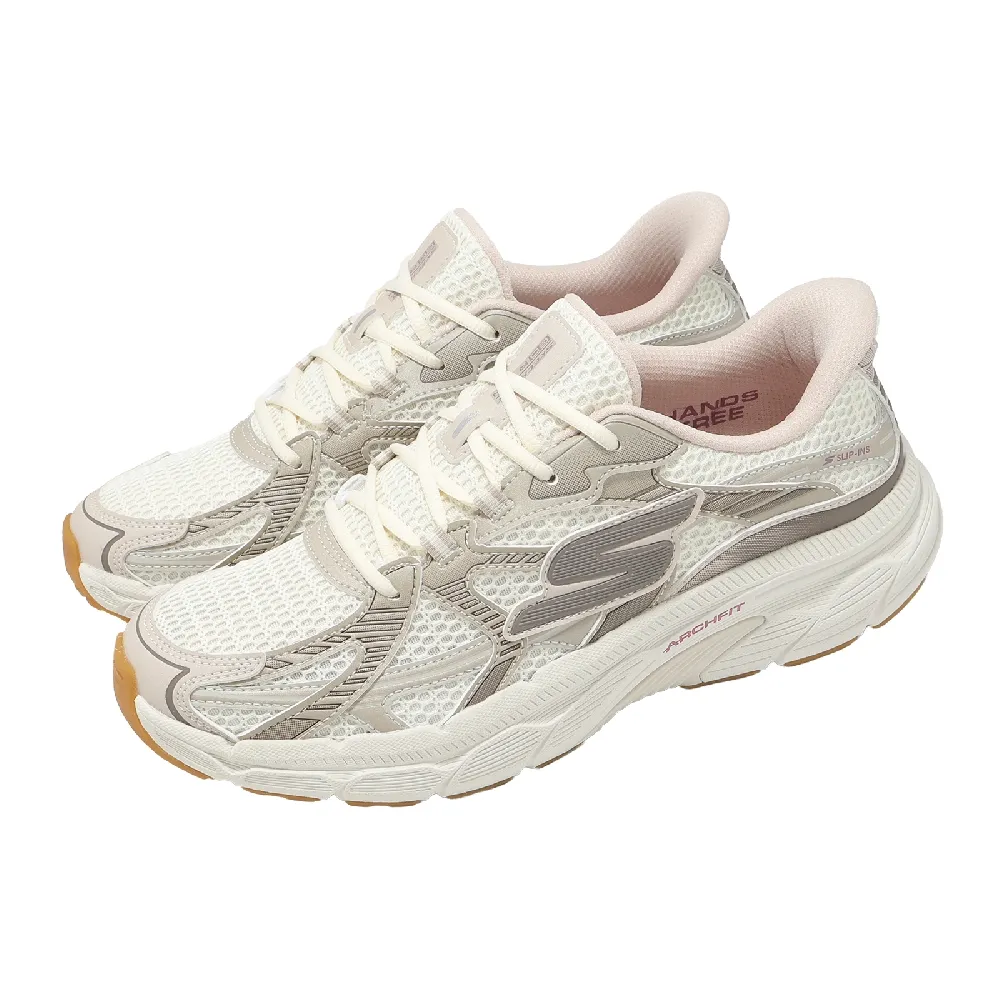 【SKECHERS】慢跑鞋 Go Run Arch Fit 2.0 Slip-Ins 女鞋 米白 129223NTPK