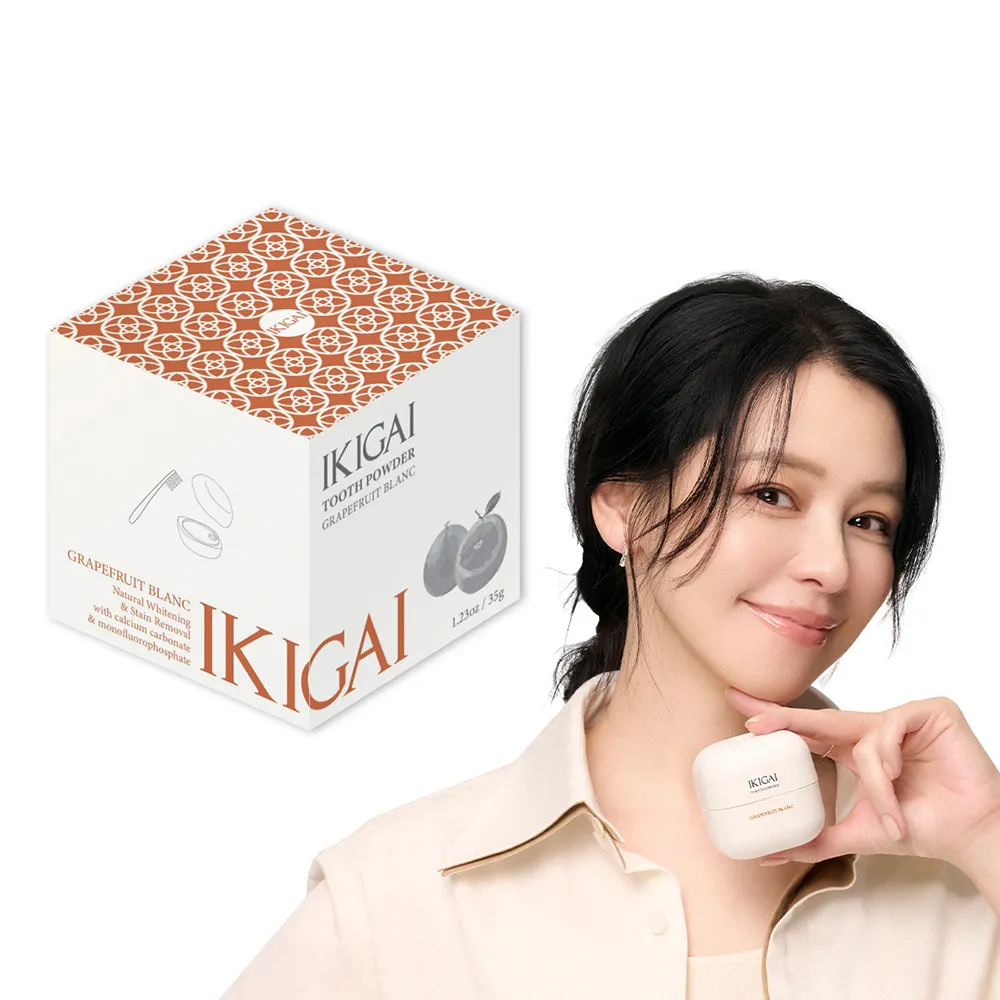 【CSD 中衛】IKIGAI 牙粉-葡萄柚白花(35g/瓶)