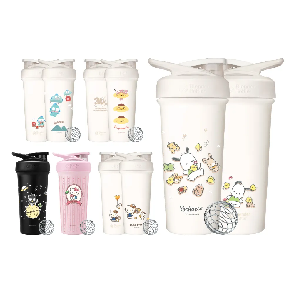【Blender Bottle】Strada Sleek不鏽鋼｜三麗鷗Sanrio 按壓防漏水壺740ml(BlenderBottle/保溫杯/冰壩杯)