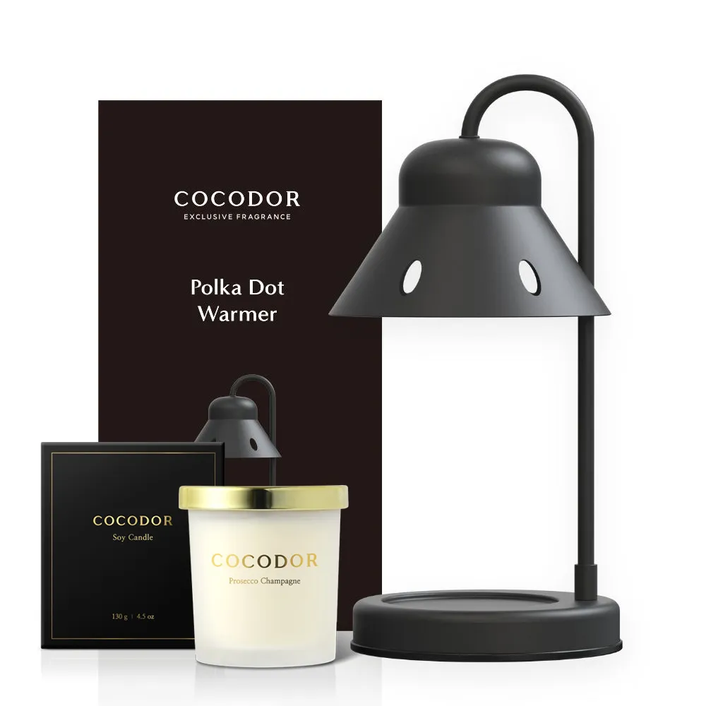 【COCODOR】可定時波卡圓點融燭燈+大豆蠟燭130g(多款任選/融蠟燈/官方直營)