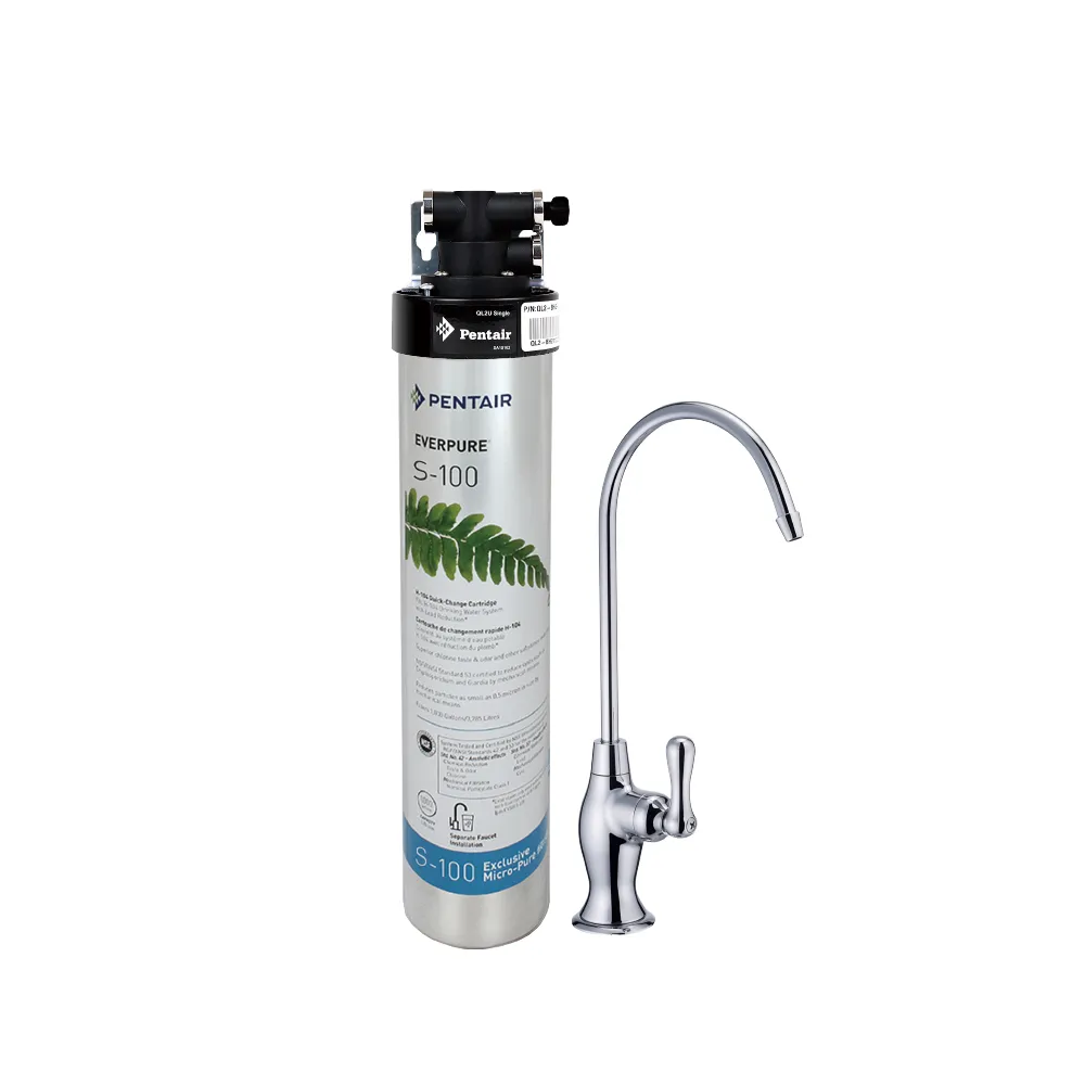 【濱特爾】S100標準家用型淨水器(S-100平行輸入濾心+原廠淨水器濾頭座+NSF鵝頸專用龍頭/DIY自行安裝)