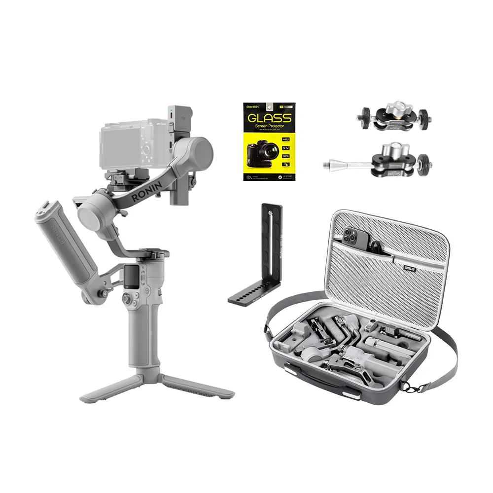 【DJI】RS 4 Mini Combo 套裝版+收納包+螢幕鋼化貼+LPD-130 L型支架+TM-2魔術手臂+TM-3魔術手臂(公司貨)