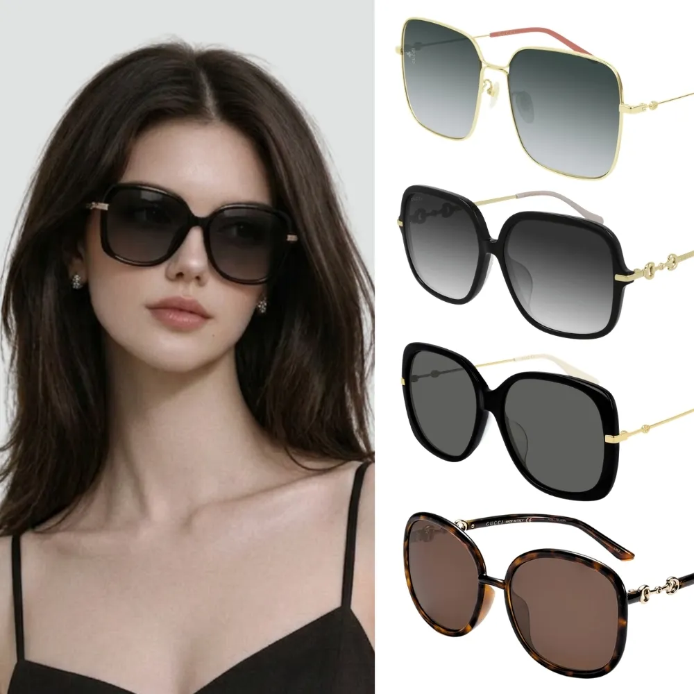 【GUCCI 古馳】限時特降↘時髦必備抗UV太陽眼鏡組合(GG0443S、GG0511SA、GG0884SA、GG0889S 多款任選)
