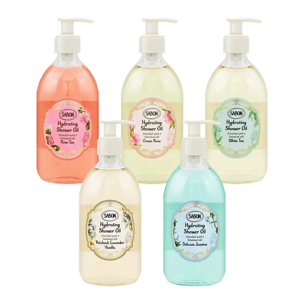 【SABON】輕潤沐浴油 500ml (國際航空版/玫瑰茶語/白茶/經典/綠玫瑰/茉莉花語)