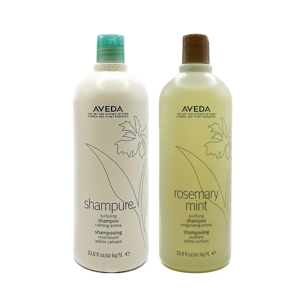 【AVEDA】純香/迷迭薄荷洗髮精 1000ml買1送1(多款任選 國際航空版)