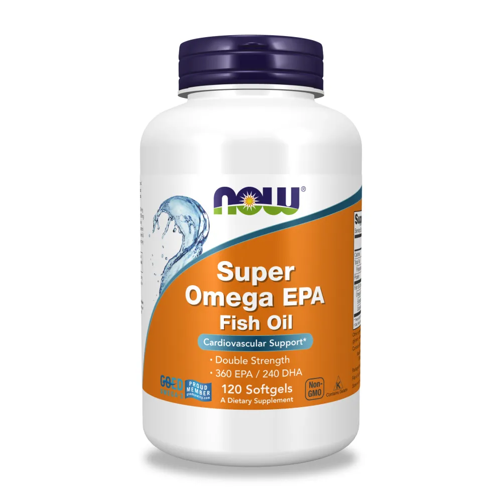 【NOW Foods】超級EPA魚油膠囊x3瓶(120顆/瓶-EE型魚油)